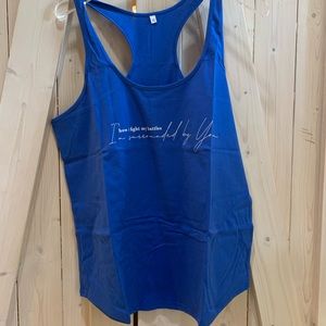 This is how I fight my battles navy blue athletic tank top.